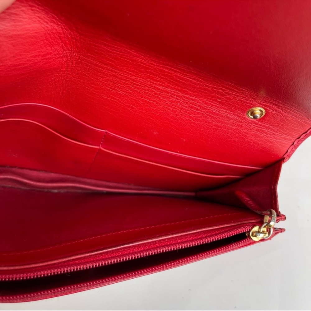 Loewe Red Leather Chain Wallet - Picture 16 of 16